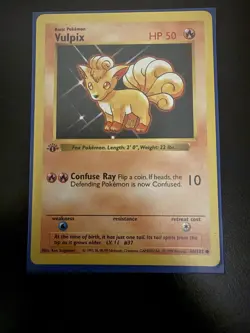Pokemon Card - Vulpix Base Set (Shadowless) 68/102 1st Edition - Image 1
