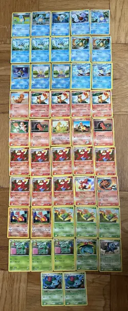 Huge Pokemon Card Lot of Squirtle/Bulbasaur/Charmander 1990s-2010’s NM/LP - Image 1