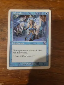 Telepathy 7th Edition Seventh MTG Magic The Gathering Card Vintage White Border - Image 1