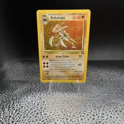 Pokemon Kabutops Fossil Rare 9/62 60 HP English 1999 Trading Card LP - Image 1