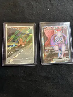 Pokemon Kangaskhan 204/182 & Team Rocket's Mewtwo EX 213/182 Holo Cards Set DR - Image 1