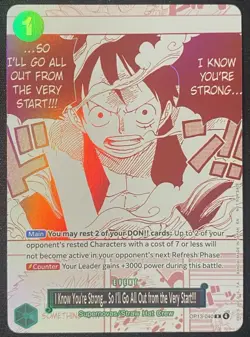 I Know You're Strong... 3rd Anniversary OP13-040 One Piece Promo Cards R NM Red - Image 1