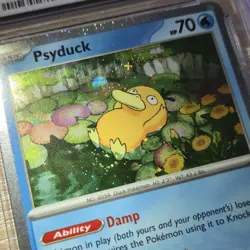 CGC 10 FART WHOLE SWIRL 🌀💫 Psyduck MEP 007 Mega Cosmos Holo Promo Pokemon Card - Image 2