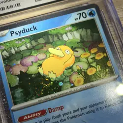 CGC 10 FART WHOLE SWIRL 🌀💫 Psyduck MEP 007 Mega Cosmos Holo Promo Pokemon Card - Image 3
