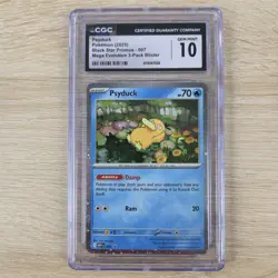 CGC 10 FART WHOLE SWIRL 🌀💫 Psyduck MEP 007 Mega Cosmos Holo Promo Pokemon Card - Image 4