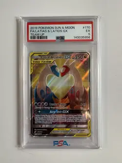 Latias & Latios GX Full Art Holo Pokemon Card PSA 5 170/181 - Image 1