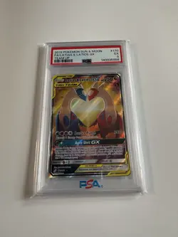Latias & Latios GX Full Art Holo Pokemon Card PSA 5 170/181 - Image 3