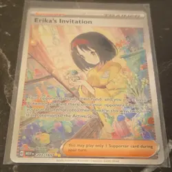 Pokemon TCG Erika's Invitation 203/165 Scarlet & Violet 151 Holo Trainer Card - Image 3