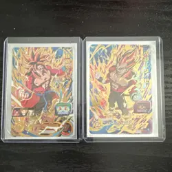 Dragon Ball Super Card Game Son Goku & Vegeta 2 Japanese Holo Cards Lot - Image 1