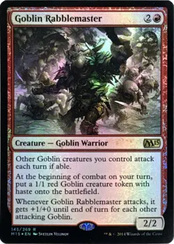 Goblin Rabblemaster (#145) FOIL - Magic 2015 M15 - MTG Magic: The Gathering - LP - Image 1
