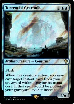 MTG Commander: FINAL FANTASY Surge Foil Torrential Gearhulk R 272 NM Pack Fresh - Image 1