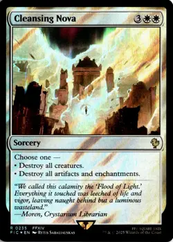 MTG Commander: FINAL FANTASY Surge Foil Cleansing Nova R 235 NM Pack Fresh Actua - Image 1