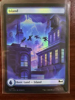 MTG Teenage Mutant Ninja Turtles Foil #0192 Island - Land - Image 1