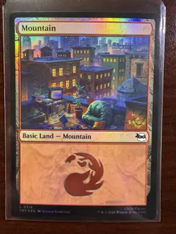 MTG Teenage Mutant Ninja Turtles Foil #0318 Mountain - Land - Image 1