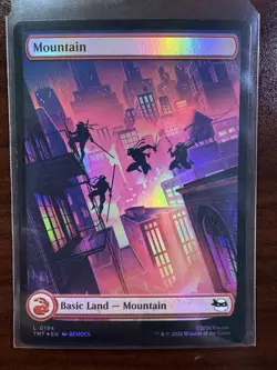 MTG Teenage Mutant Ninja Turtles Foil #0194 Mountain - Land - Image 1
