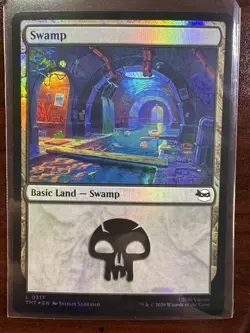MTG Teenage Mutant Ninja Turtles Foil #0317 Swamp - Land - Image 1