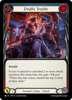 Double Trouble Blue Foil - MST114 NM - FaB Flesh and Blood - Image 1