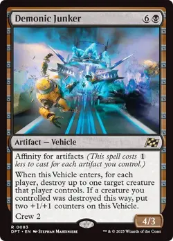 DEMONIC JUNKER x1 mtg NM-M Aetherdrift 1 Rare - Image 1