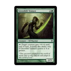 WOTC MtG New Phyrexia Greenhilt Trainee (U) (x4) NM - Image 1