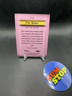 2025 Topps Disney WONDER #t-12 THE BEAST INSERT - Image 2