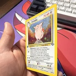 Pokemon Clefable 1st Edition Jungle Holo Rare Card 1/64 1999 - Image 3