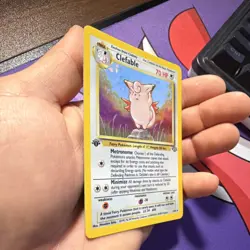 Pokemon Clefable 1st Edition Jungle Holo Rare Card 1/64 1999 - Image 4