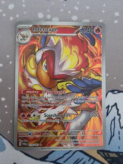 Infernape Full Art Rare Holo Pokemon Twilight Masquerade Illustration 173/167 - Image 1
