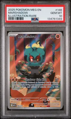 Marshadow 2025 Pokemon Meg En-Mega Evolution #146 Illustration Rare PSA 10 B - Image 1
