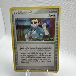 Pokemon Scott Trainer 84/106 EX Emerald Holo Stamped Uncommon 2005 - Image 1