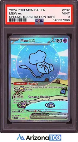 Pokemon 2024 Shiny Mew ex 232/091 Full Art SIR Paldean Fates PSA 9 - Image 1