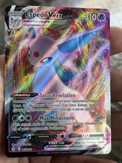 Espeon VMAX 2021 Pokemon TCG 065/203 Ultra Rare Evolving Skies full art holo NM - Image 1