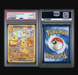 2024 Pokemon Surging Sparks Pikachu ex 247/191 Hyper Rare Gold PSA 10 Gem Mint - Image 3