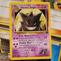 Pokemon Sabrina's Gengar 29/132 Gym Challenge Rare Unlimited Regular 90HP - Image 1
