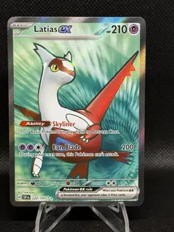 Pokemon Latias EX TCG Surging Sparks 220/191 Full Art Ultra Rare Holo NM - Image 1