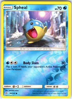 Spheal 50/236 Common Reverse Holo SM - Cosmic Eclipse Pokemon NM - Image 1