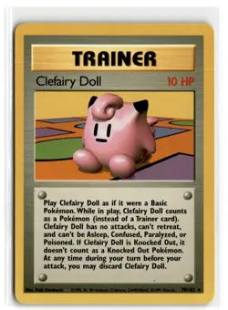 1999 POKEMON CLASSIC - BASE SET CLEFAIRY DOLL RARE #70 - Image 1
