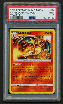 Charizard 14/181 Reverse Holo Rare Pokemon 2019 S&M Team Up PSA 9 MINT - Image 1