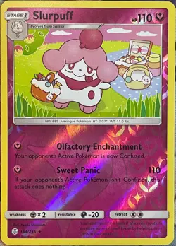 Slurpuff Reverse Holo Rare - 154/236 - Cosmic Eclipse Pokemon 2019 - Image 1