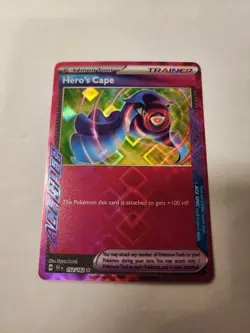Hero's Cape Ace Spec Trainer Holo Pokemon 152/162 Temporal Forces NM Condition - Image 1