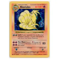 1999 Vintage Pokemon Ninetales Base Set Shadowless Holo Rare #12/102 LP/MP - Image 1