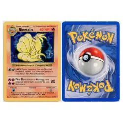 1999 Vintage Pokemon Ninetales Base Set Shadowless Holo Rare #12/102 LP/MP - Image 3