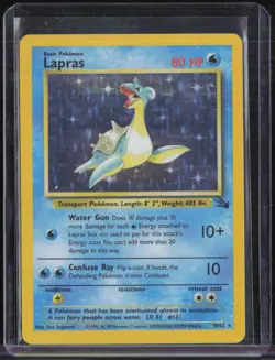 1999 Pokemon Fossil Holo #10 Lapras - Image 1