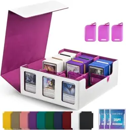 Trading Card Storage Box for Commander Display, 1800+ MTG Deck Box - Image 1