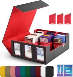 Trading Card Storage Box for Commander Display, 1800+ MTG Deck Box - Image 2
