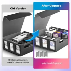 Trading Card Storage Box for Commander Display, 1800+ MTG Deck Box - Image 5