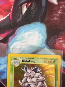 Pokemon TCG Nidoking Base Set 2 Holo Unlimited Rare LP/NM Vintage - Image 2