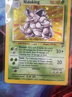 Pokemon TCG Nidoking Base Set 2 Holo Unlimited Rare LP/NM Vintage - Image 3