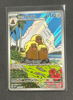 Alolan Dugtrio 208/191 SV08: Surging Sparks Illustration Rare Pokemon Card NM - Image 1