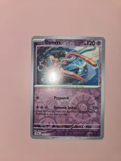 Pokemon TCG Paradox Rift Reverse Holo 074/182 Deoxys *Crimp Error* Pokemon NM - Image 1