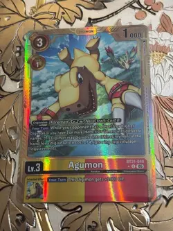 Digimon Card Game Agumon Gold Border Digimon Generation BT21-040 - Image 1
